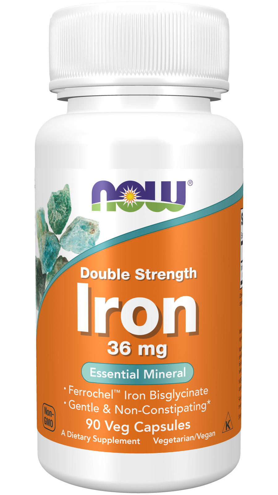 Now Iron 36mg 90 Veg Capsulas