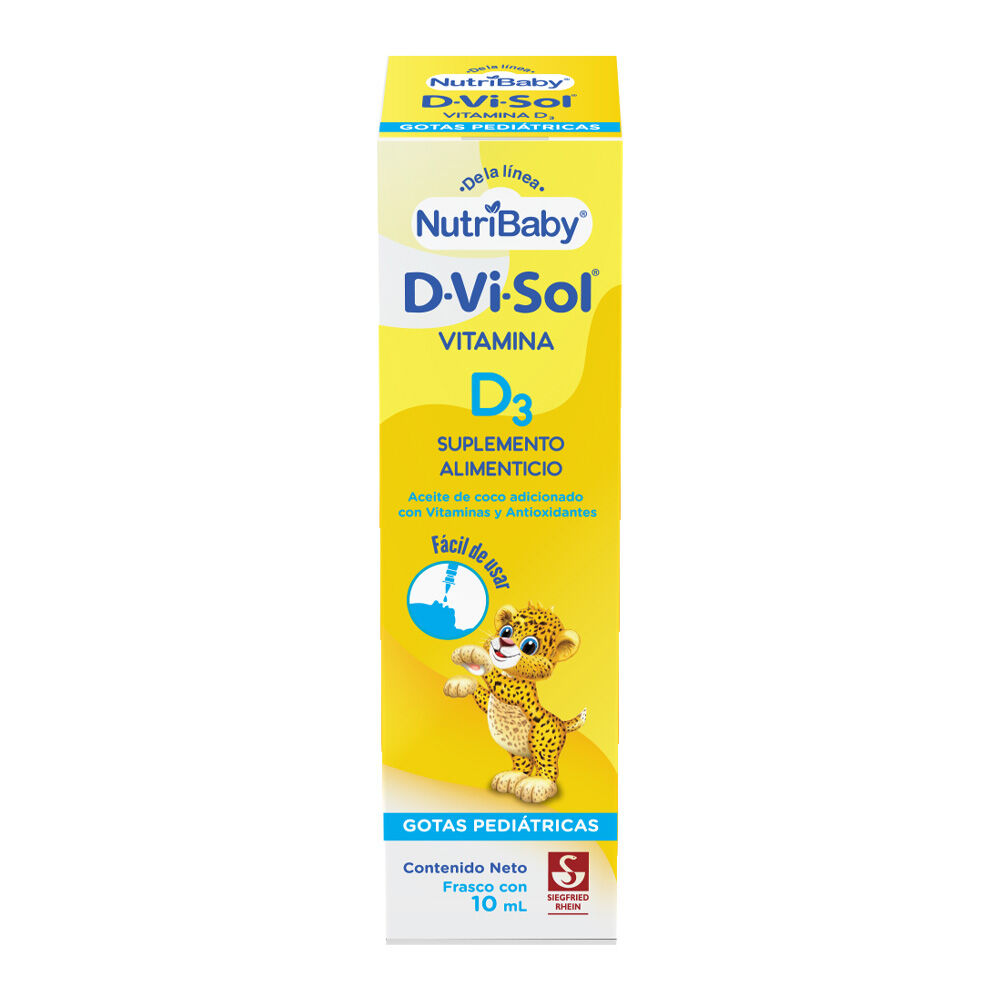 D-vi-sol Suplemento Alimenticio Para Niños Aceite De Coco, Vitamina E Y D3 En Gotas