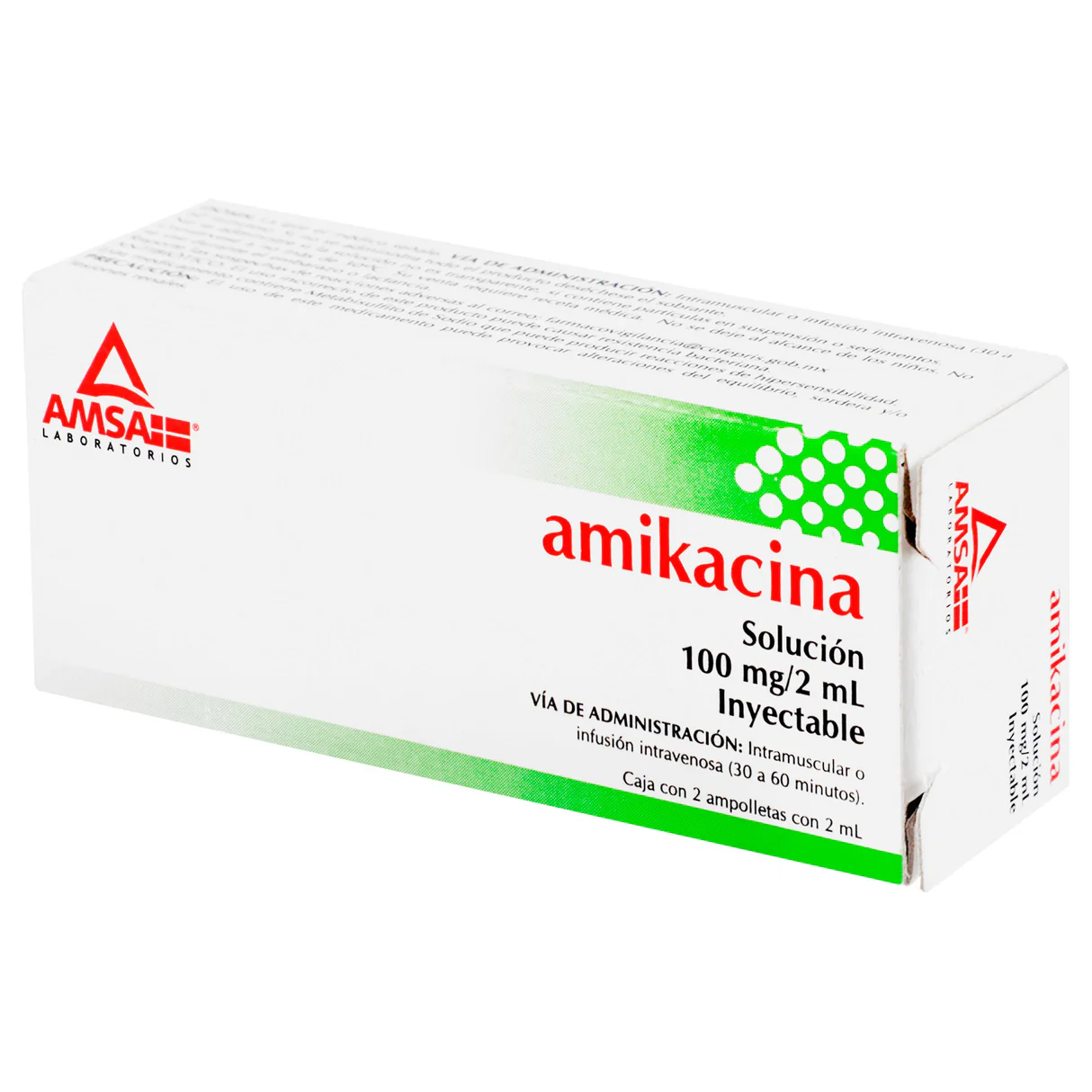 Ams Amikacina 100 Mg Amp 2x2ml