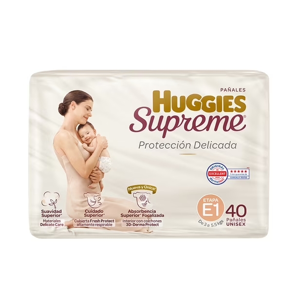 Huggies Supreme Pañales Unisex Etapa 1
