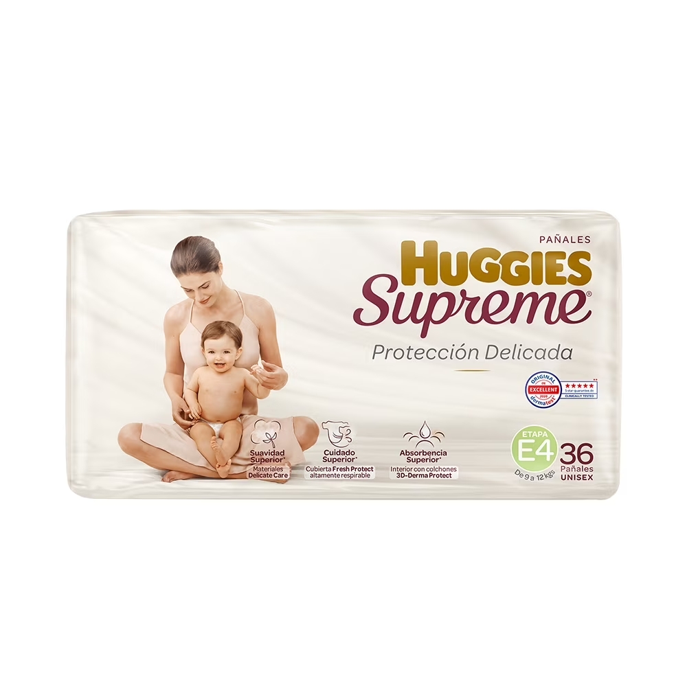 Huggies Supreme Pañales Unisex Etapa 4