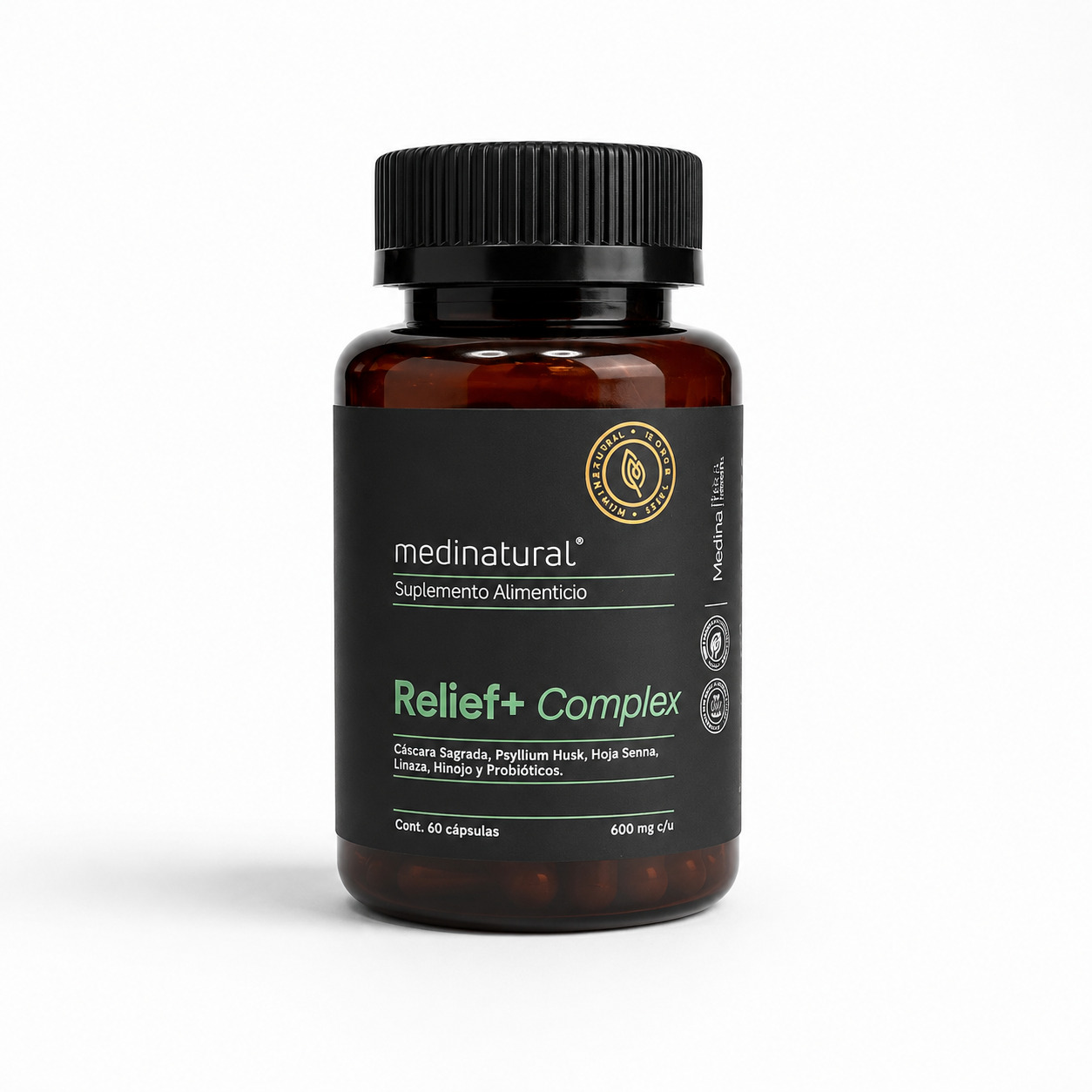 Medinatural Gutrelief+ 600mg Caps 60 Pzs