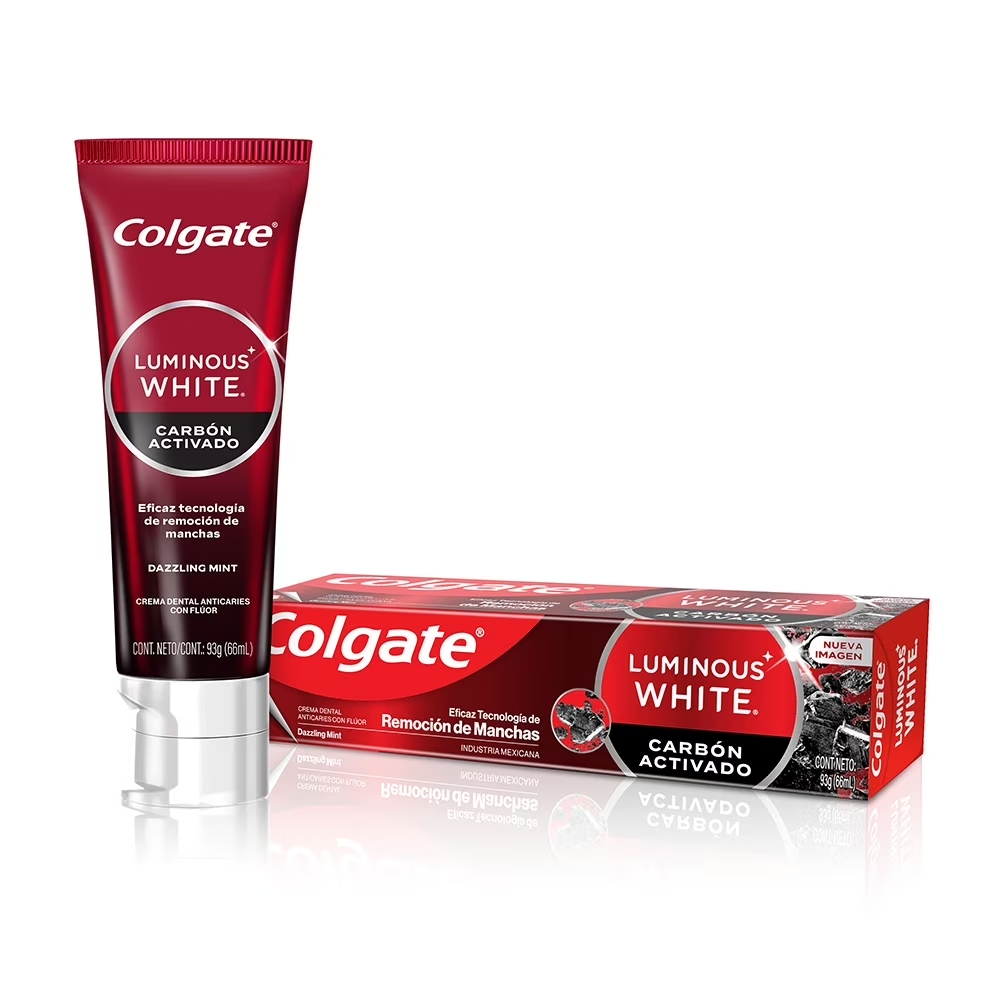 Colgate Luminous White Crema Dental Carbón Activado Anticaries Con Flúor