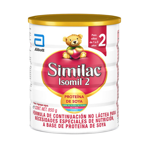 Similac Isomil Etapa 2 Fórmula De Continuación Con Proteína De Soya Niños De 1 A 3 Años