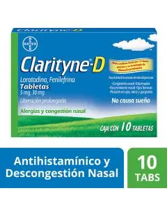 Clarityne D Alivio De Alergias Y Congestión Nasal