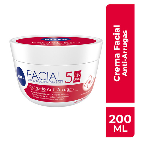 Nivea Crema Facial Cuidado Anti-arrugas Con Vitamina E No Grasosa