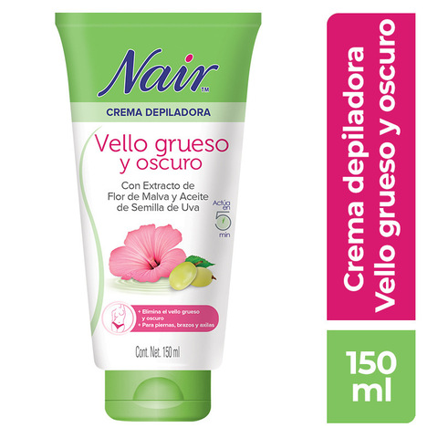Nair Crema Depiladora Para Piernas, Brazos Y Axilas - Vello Grueso Y Oscuro