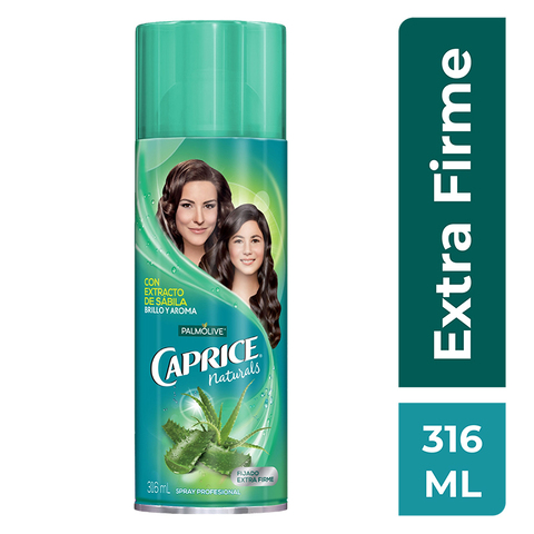 Caprice Spray Fijador Naturals Extracto De Sábila Fijación Extra Firme
