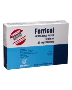 Ferricol 30 Tableta Caja