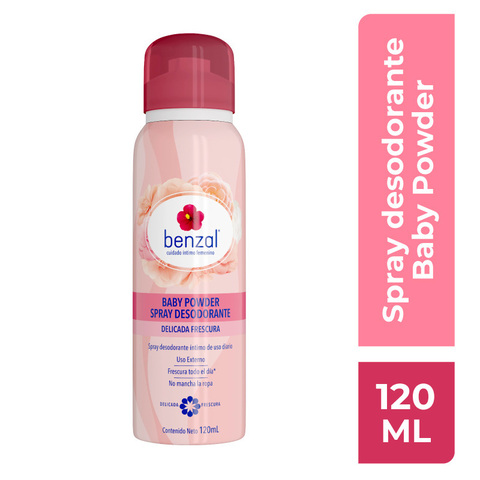 Benzal Baby Powder Spray Desodorante Íntimo De Uso Diario Delicada Frescura