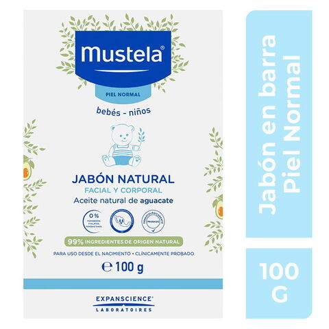 Mustela Jabón Natural Con Aceite Natural De Aguacate Para Bebés Con Piel Normal