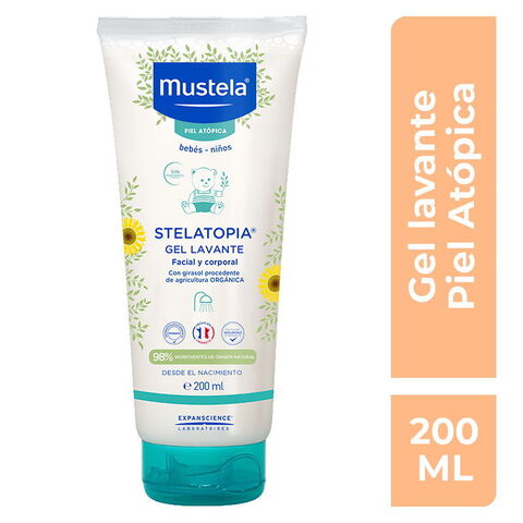 Mustela Stelatopia Gel Lavante Facial Y Corporal Para Bebés Y Niños Con Piel Atópica