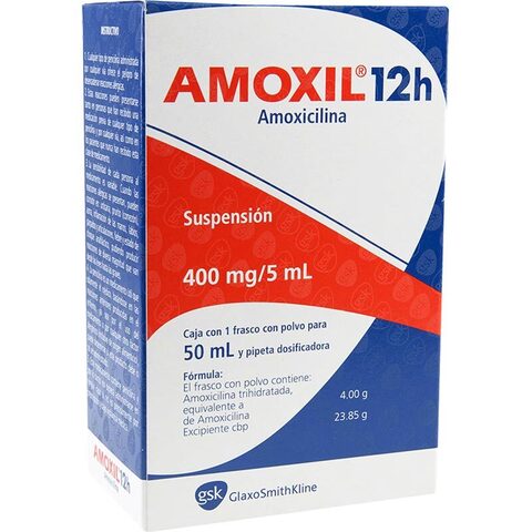 Amoxil 12horas 400mg/5 50 Ml Suspensión Frasco Dosificador