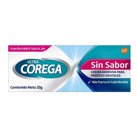 Corega Ultra Crema Adhesiva Para Prótesis Dentales Sin Sabor