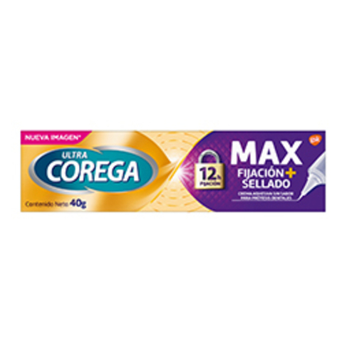Corega Ultra Máximo Sellado Crema Adhesiva Para Prótesis Dentales Sin Sabor