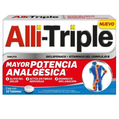 Alli Triple Mayor Potencia Analgésica, Alivia Dolor Y Disminuye Inflamación