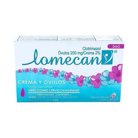 Lomecan V Duo Crema Y Óvulos Tratamiento De Infecciones Cervicovaginales
