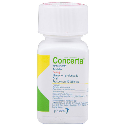 Concerta 30 Tableta Frasco
