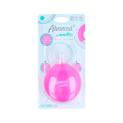 Evenflo Advanced Pezoneras + Estuche De Guardado Auxiliar Para Pezón Irritado, Plano O Agrietado