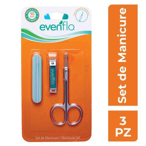 Evenflo Set De Manicure Ergonómico Tijeras, Corta Uñas Y Lima