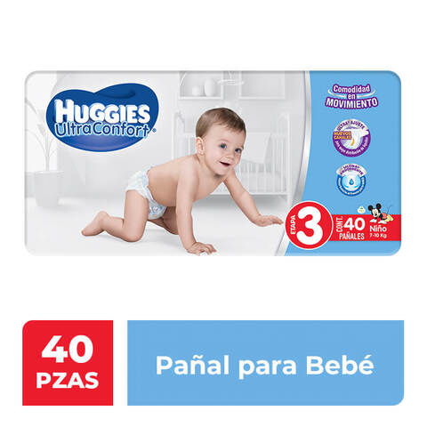 Huggies Ultraconfort Pañales Para Niño Etapa 3