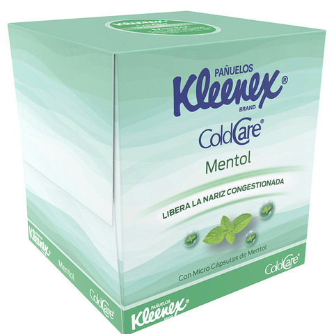 Kleenex Pañuelos Faciales Cold Care Mentol