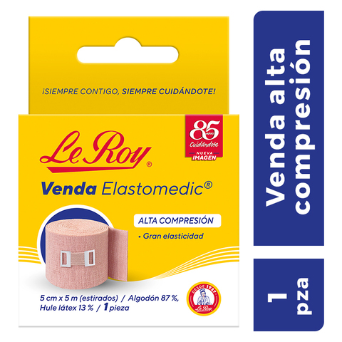 Le Roy Elastomedic Venda Elástica De Alta Compresión De 5cm Tono Piel