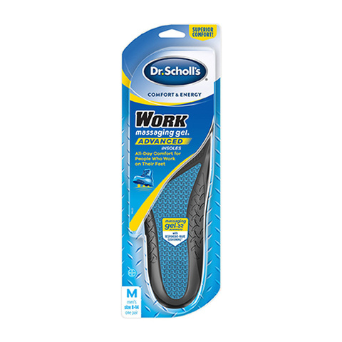 Dr Scholls Confort Y Energía Work Plantillas De Gel Para Hombre Talla 26-32 Cm
