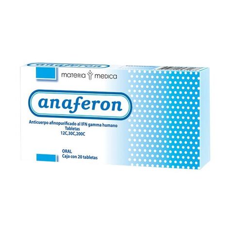 Anaferon Adulto 12c, 30c, 200c 20 Tabletas Caja