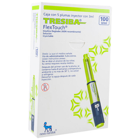 Tresiba Flex Touch 5x3ml Inyección 5 Piezas Pluma Prellenada