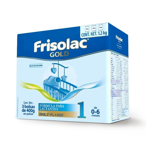 Frisolac Gold 1 Fórmula Infantil 3 Bolsas De 400 Gr Para Lactantes De 0 A 6 Meses