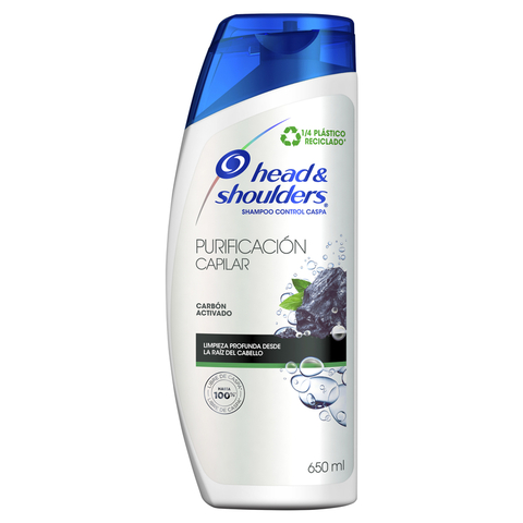 Head & Shoulders Purificación Capilar Con Carbón Activado Shampoo Control De Caspa
