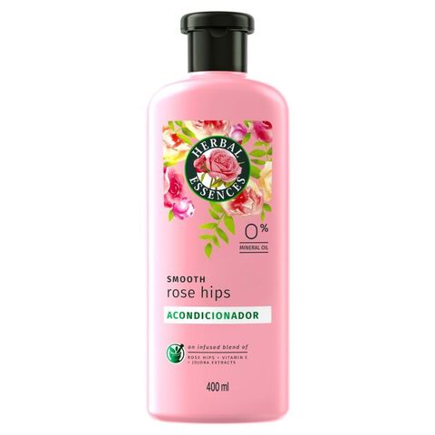 Herbal Essences Smooth Acondicionador Con Rosa Mosqueta, Vitamina E Y Extracto De Jojoba
