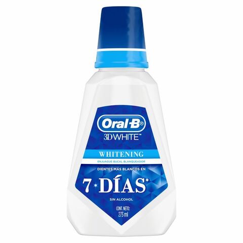 Oral B 3d White Enjuague Bucal Blanqueador Sin Alcohol