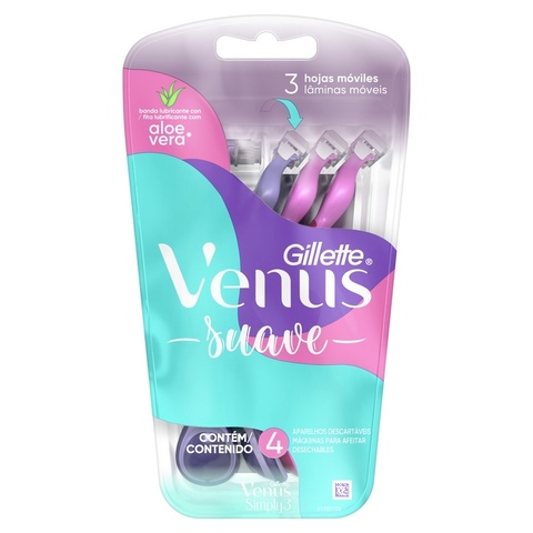 Venus Simply 3 Rastrillo Desechable Para Mujer