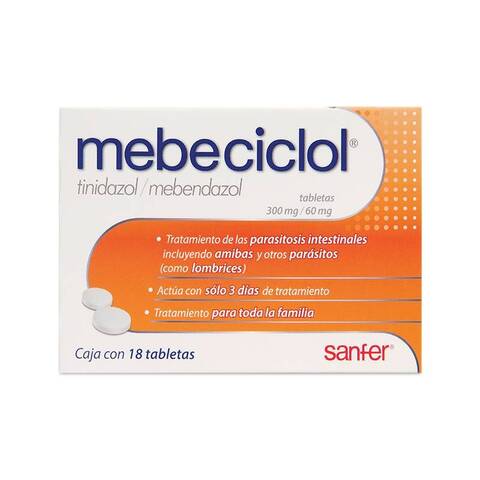 Mebeciclol 18 Tabletas Caja