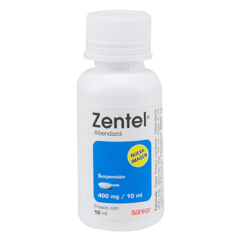 Zentel 10 Ml Suspensión Frasco Dosificador