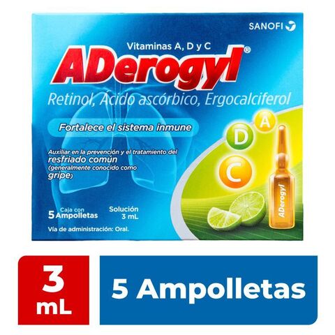 Aderogyl Solución Oral En Ampolletas De 3ml
