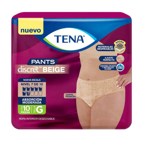 Tena Pants Discret Beige Ropa Interior Desechable Talla Grande