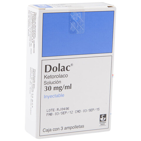 Dolac Inyección 3 Solución Ampolleta